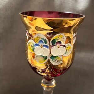 Czech bohemian glass - Liquer glasses